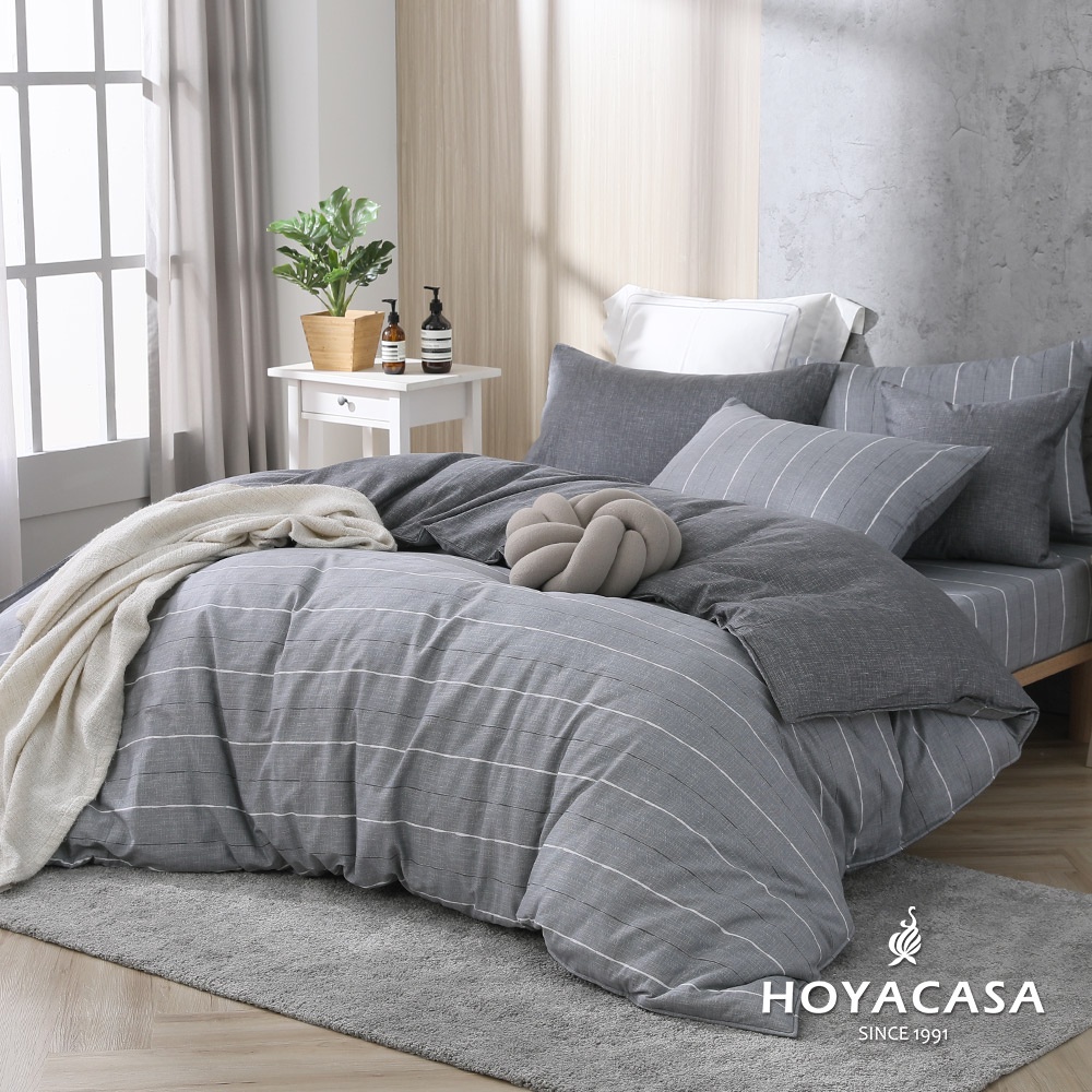 《HOYACASA 托斯卡尼》純棉兩用被床包組-天絲入棉30%(單/雙/加大)