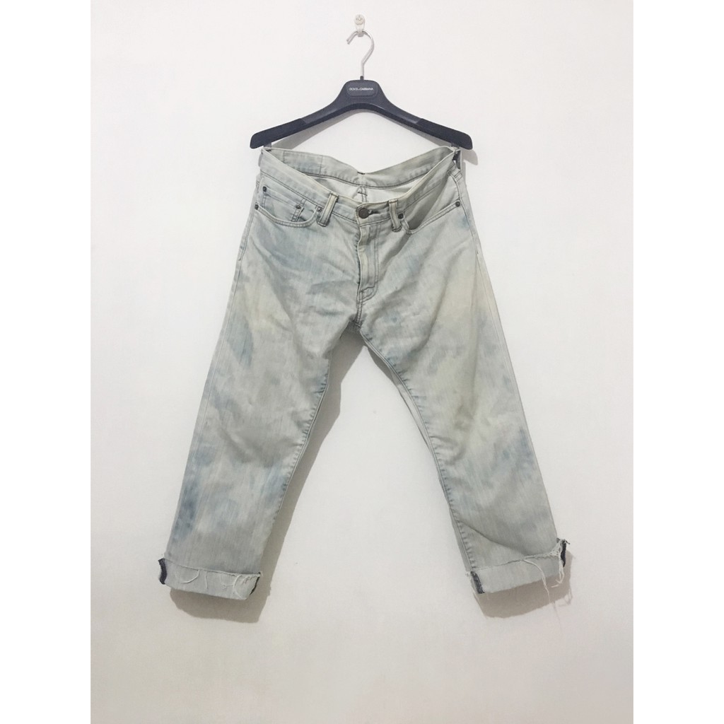 Levi's 514 W32 remade 重製 漂白 抽鬚九分褲