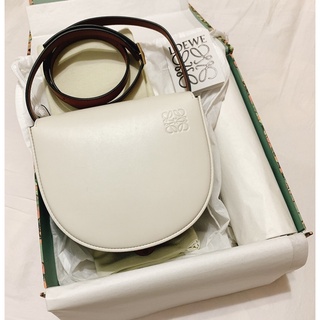 Loewe heel duo bag 羅威兩用雙色馬鞍包（奶霜白/咖啡）