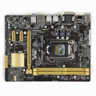 華碩 H81M-E 主機板、1150腳位、Intel H81晶片組、DDR3、USB 3.0傳輸、二手拆機良品、附後檔板