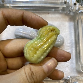 天然A貨 冰種老三彩好事花生