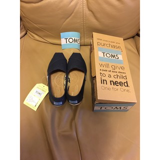 全新 正品 TOMS 藍色帆布鞋/懶人鞋（鞋子）5號