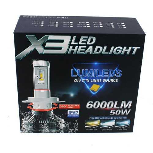 3S進化版 X3 LED 大燈  角度可調 汽車 H4 H1 HS1 9005 9006 保固  白光