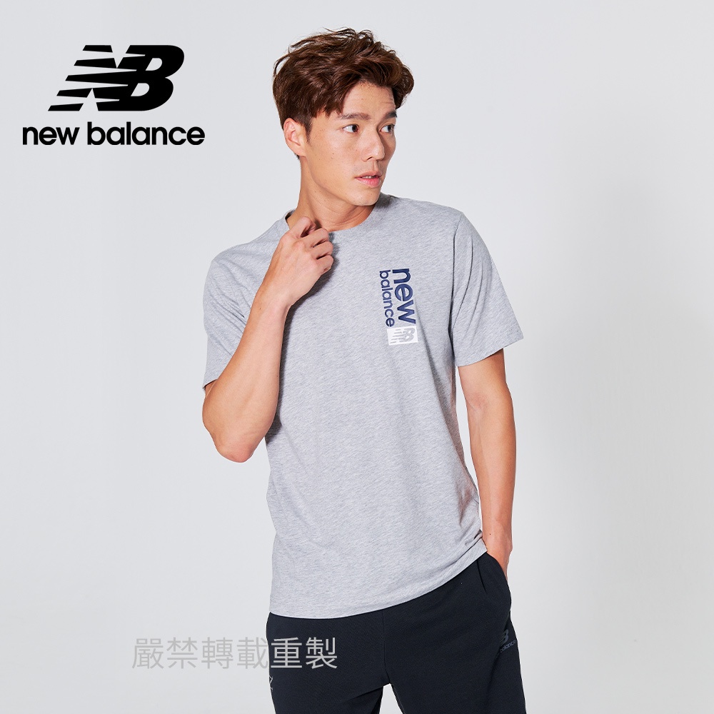 【New Balance】NB短袖上衣_男性_灰色_MT21902AG