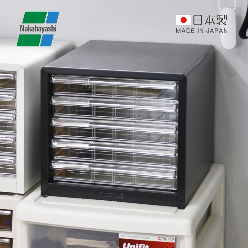 【日本仲林】日本製鋼製桌上型A4文件櫃/資料櫃-5低抽 (AL-55 公文櫃 Nakabayashi 資料櫃 五層)