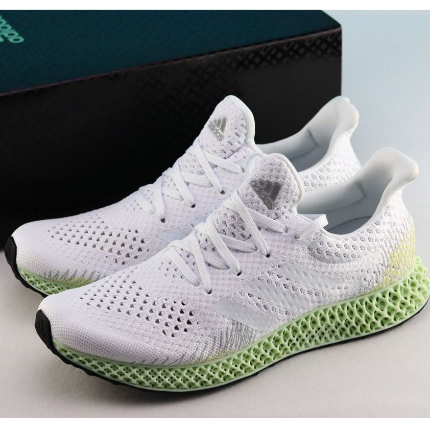 猴你鞋 Adidas Futurecraft 4d Print 4d 列印白綠編織慢跑鞋男女鞋bd7701 蝦皮購物