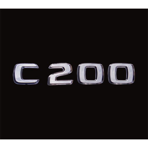 賓士 07-15 Benz C-W204 C200 後廂字體 車身字體 後箱字貼 電鍍銀 字體高度25mm 改裝 配件