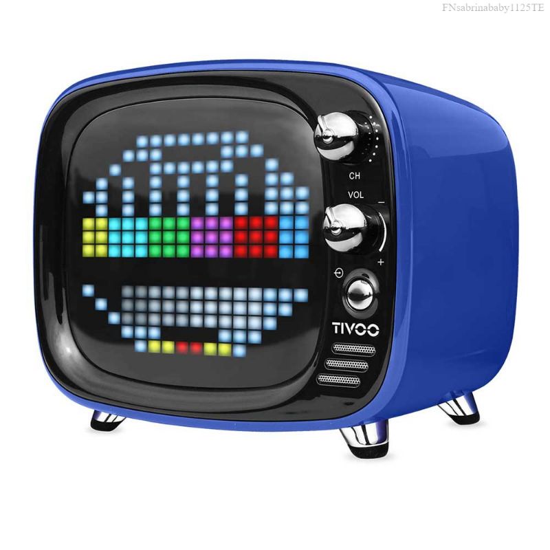 DIVOOM TIVOO復古電視造型藍牙喇叭(藍色)