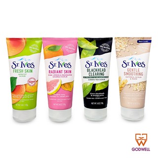 St.Ives - 聖艾芙 去角質磨砂膏 (杏桃/檸檬柑橘/燕麥/綠茶)150g - 香港寄貨