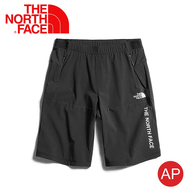 【The North Face 男 防潑水短褲《黑》】3V6G/運動褲/慢跑褲/排汗透氣/跑步/登山健行/悠遊山水