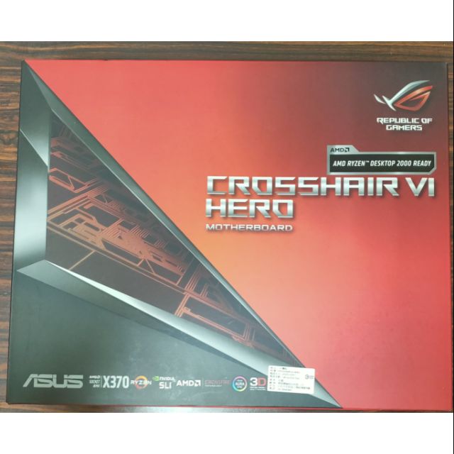 ASUS 華碩 CROSSHAIR VI HERO 主機板 (無wifi) AMD X370 ATX
