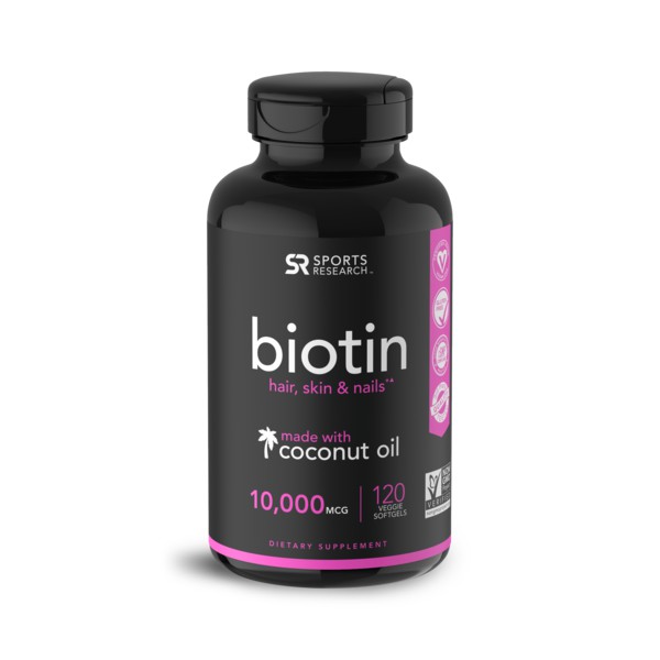 美國純天然🥥椰子油製造 Sports Research 專為女性打造 Biotin 10000 mcg 【現貨+預購】