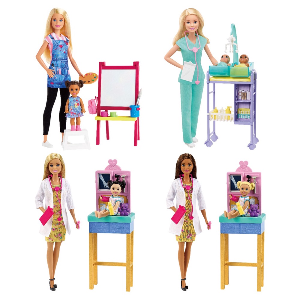 MATTEL美泰兒 Barbie芭比娃娃 - 芭比照護職業遊戲組(隨機出貨)