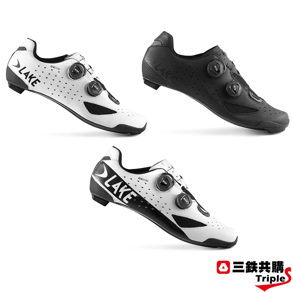 【三鉄共購】【LAKE】CX 238 寬楦 超細纖維皮革/碳纖公路卡鞋-三色