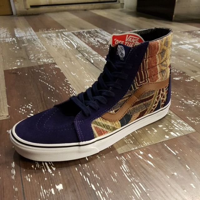 VANS SK8 HI 深藍 圖騰 OLD SKOOL SLIP ON ERA