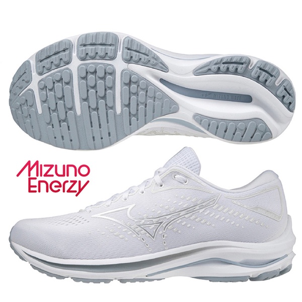 MIZUNO WAVE RIDER 25 男鞋 慢跑 4E超寬楦 柔軟 白【運動世界】J1GC210496