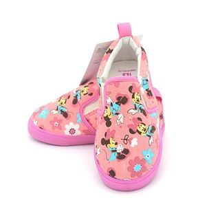 【 J&L 】特價現貨❤️兒童Kids 女孩外貿日單迪士尼滿版米妮坐姿花朵圖案 造型帆布鞋/休閒鞋