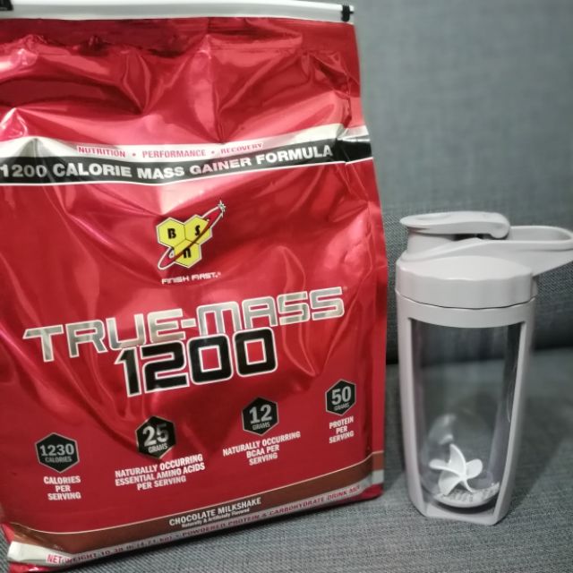 搖搖杯+BSN Truemass 1200 高熱量乳清蛋白10.38磅 特惠組 巧克力 草莓口味