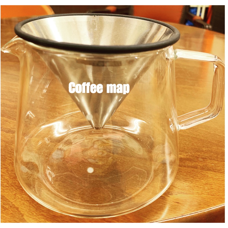 [咖啡地圖］Coffee map 單層咖啡（蝕刻）濾網。&amp;咖啡壺組（現貨）