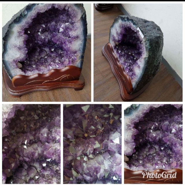 巴西頂級鈦金 紫水晶洞 高44cm 寬39cm 洞深19cm 重約46kg
