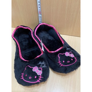 Hello kitty 絨毛室內拖鞋/包跟拖鞋/保暖鞋—日本限定