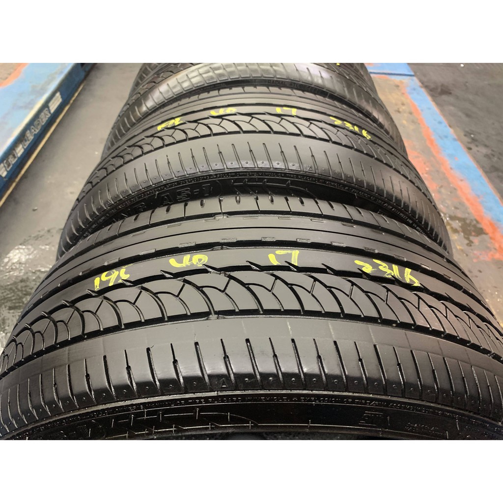 正順車業 中古輪胎中古胎落地胎維修保養底盤型號 195 40 17 南港as 1 X4條 蝦皮購物