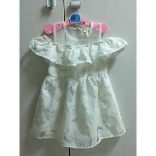 韓版PICOS 女童白紗洋裝 size：7碼
