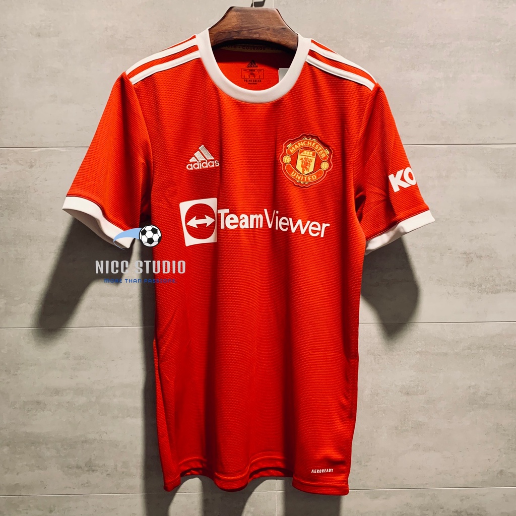 （剩S啦）全新正品Adidas Manchester United 2021/22英超曼徹斯特聯曼聯主場短袖足球衣羅總