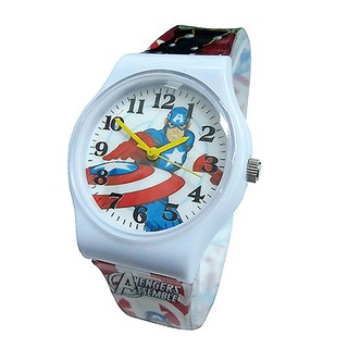原廠正版授權【漫威】MARVEL 美國隊長兒童錶-白 卡通錶 膠帶 聖誕節 耶誕 兒童節 生日禮物 數字錶 面交