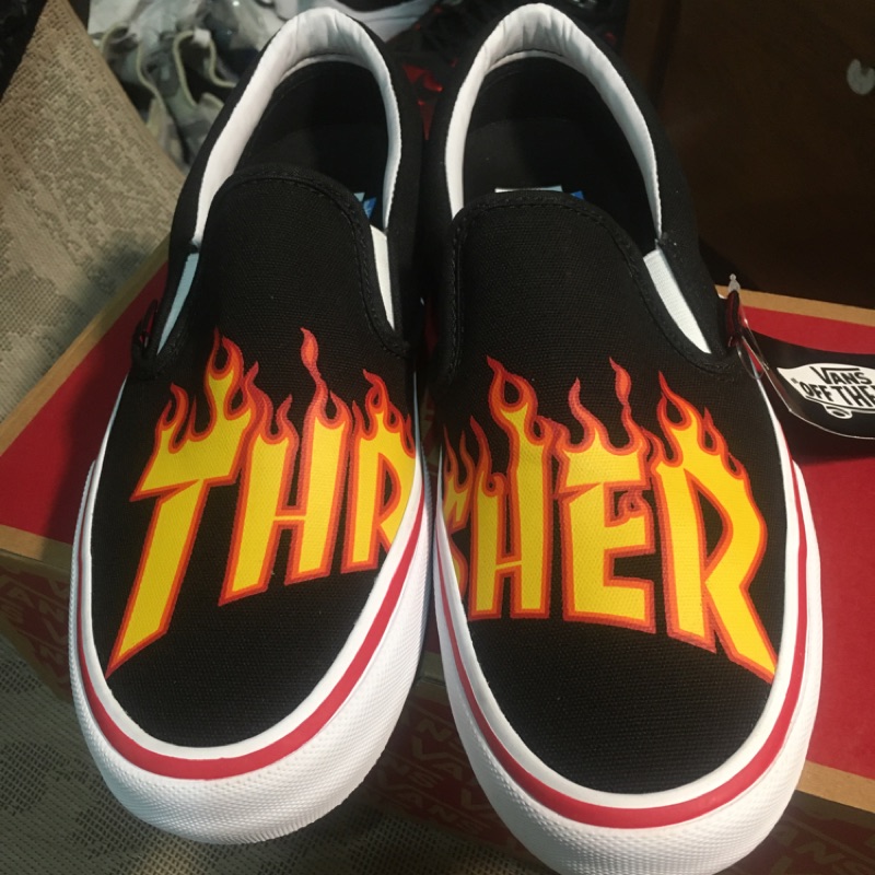 thrasher x vans slip on