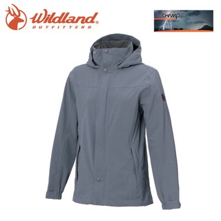 【Wildland 荒野 女 單件式防水透氣外套《灰藍》】W3911/Champ-Tex/保暖夾克/防風防雨/悠遊山水
