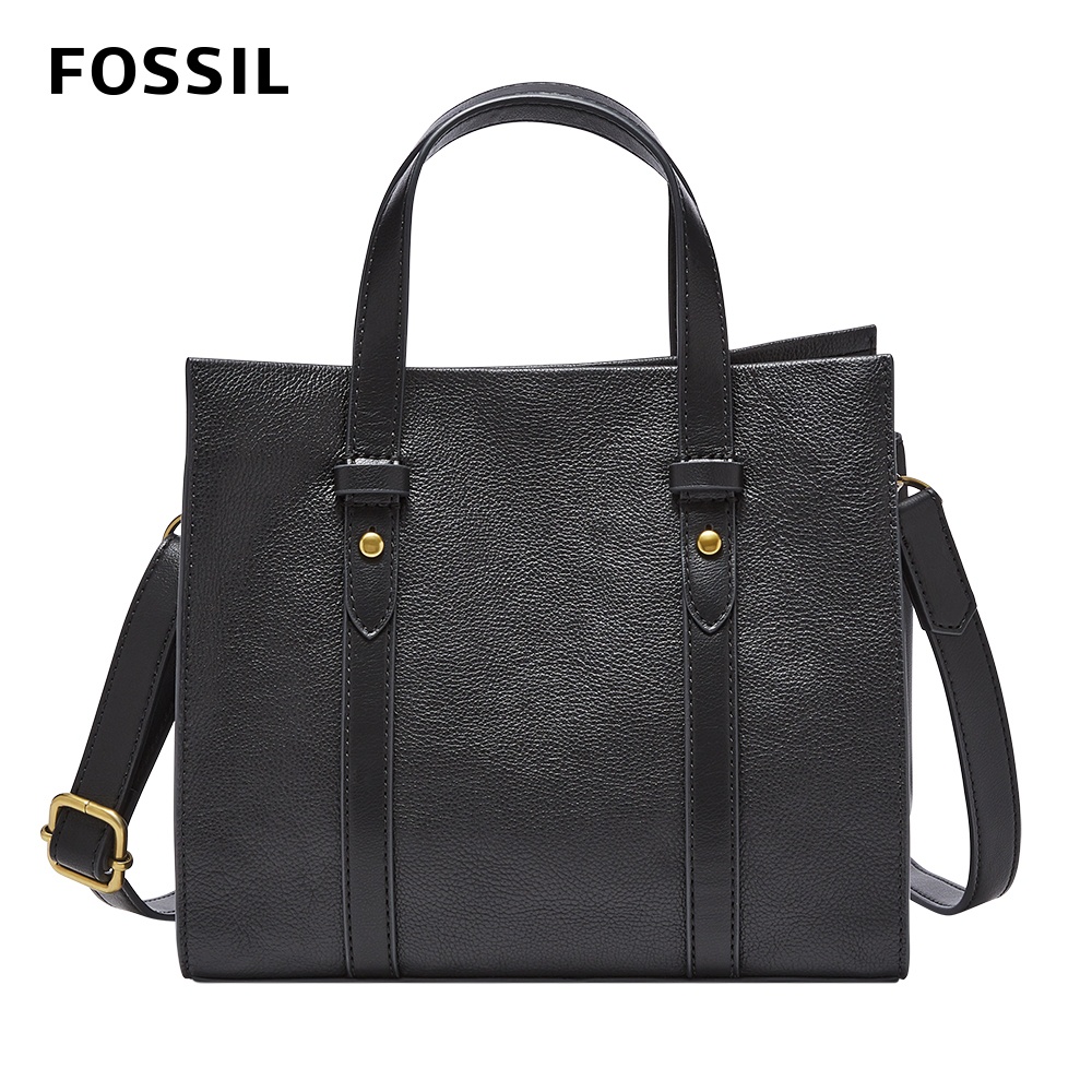 【FOSSIL】Kingston 真皮優雅質感托特包-黑色 SHB2741001