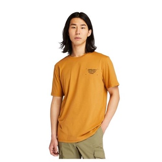 Timberland 男款 小麥黃色 背部迷彩 樹形 印花 有機棉 短袖 T恤 A22DTP47 舒適 休閒 穿搭 街頭