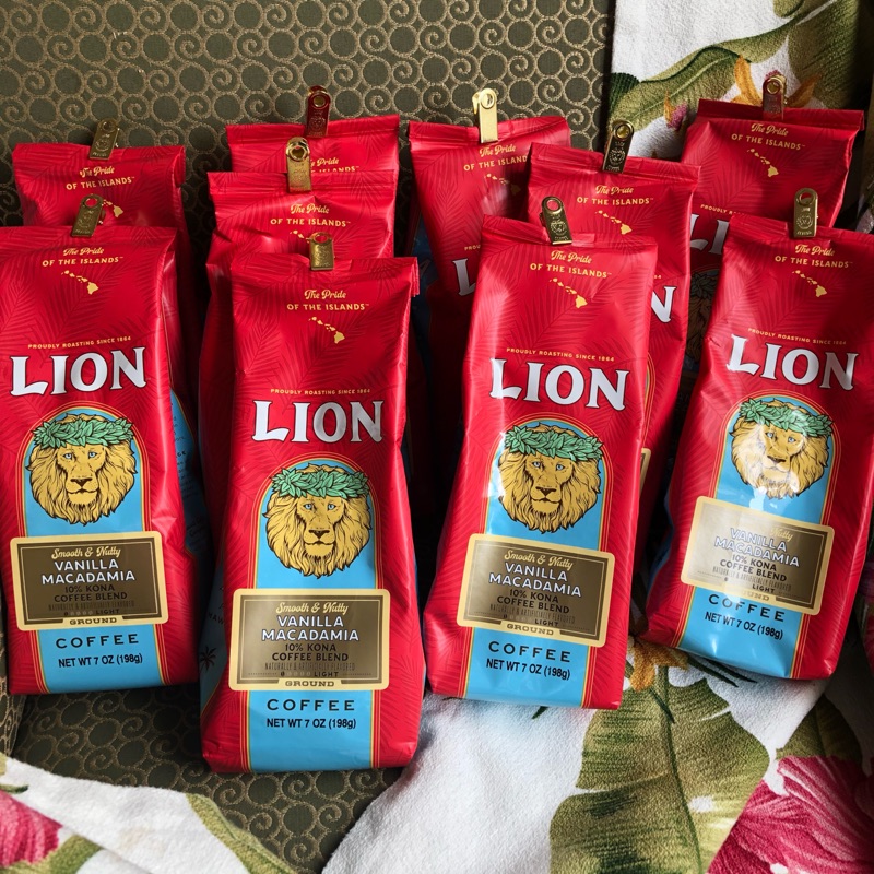 LION 夏威夷獅王咖啡 香草夏威夷豆 kona10% 免稅專售 夏威夷空運回台 現貨10包售完不補