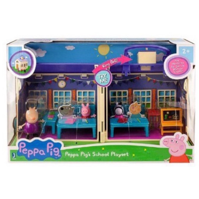 (當日寄)Peppa Pig 粉紅豬小妹-豪華教室組 / 羚羊老師/ 佩佩豬 / 柔伊