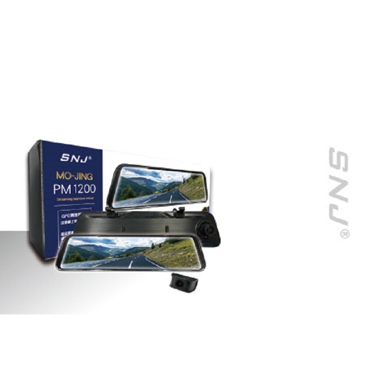 【掃描者】PM1200行車紀錄器 電子後視鏡，1080P雙錄影，12吋觸控螢幕