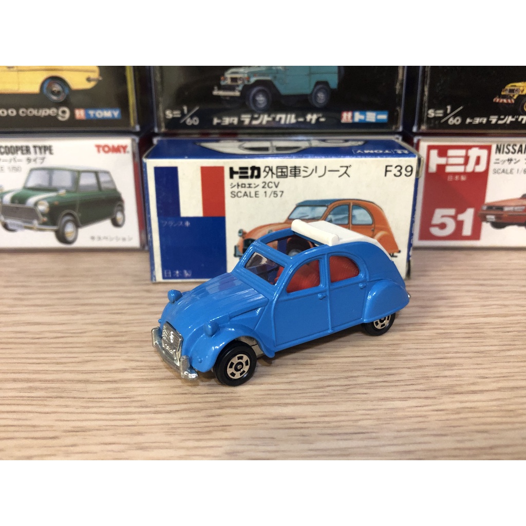 Tomica 日本製 藍盒 no.F39 CITROEN 2CV 雪鐵龍 藍色 絕版