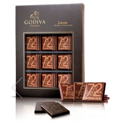 【預購】3/15收單!Godiva片裝72%黑巧克力禮盒
