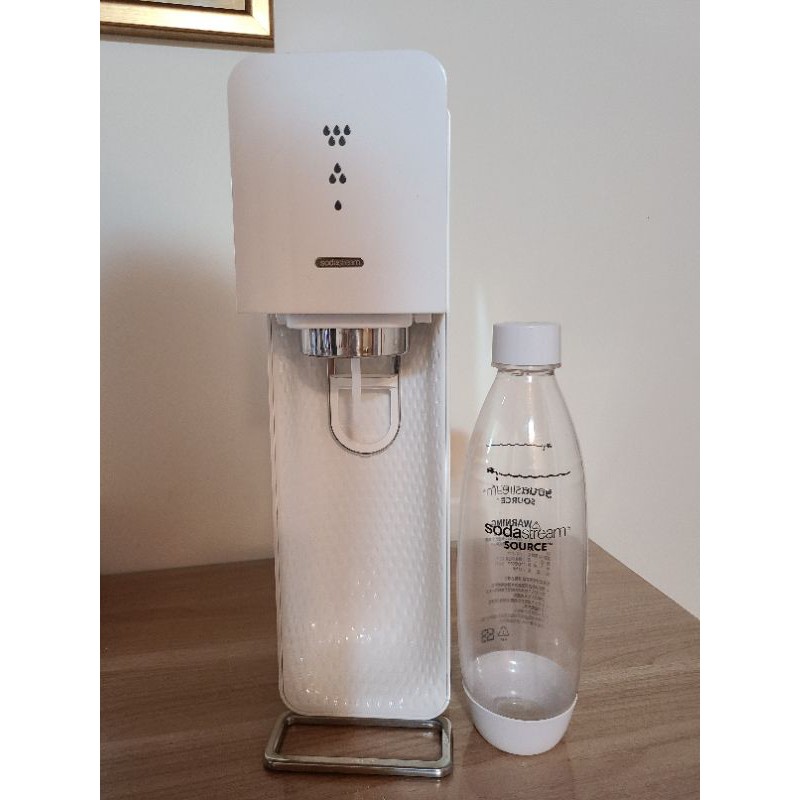 sodastream SOURCE氣泡水機 白 （二手）內附鋼瓶＋專用寶特瓶