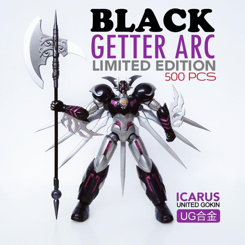 ICARUS 全球限量生產 500體 附證書 UG合金 BLACB GETTER ARC 黑色 蓋特方舟 UG-01B