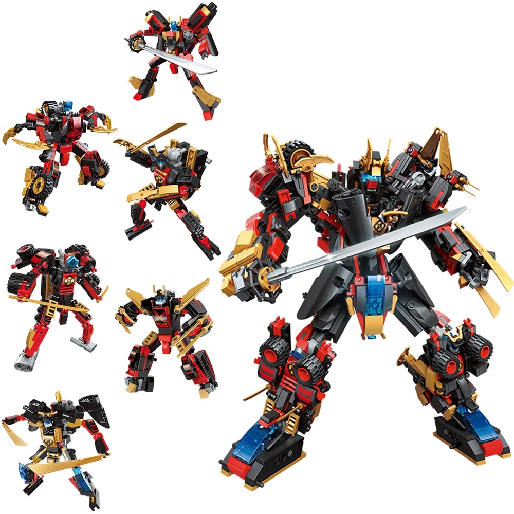 QMAN 啟蒙積木  武士機甲 六合一 QM61476-QM61481