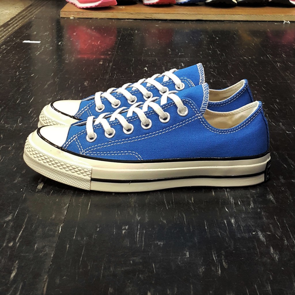Converse Chuck Taylor All Star 1970 70s 寶藍奶油頭黑標帆布鞋低筒男女 168514c Momo購物網
