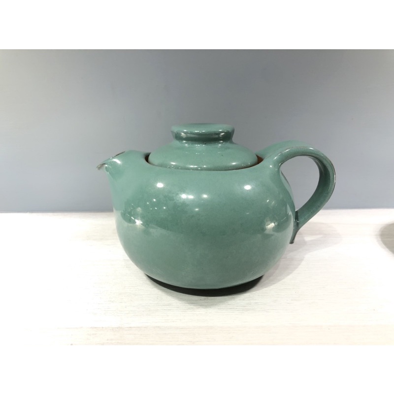 茶具 茶器 茶壺 早期急需壺 三用壺 胖胖壺 藍綠色