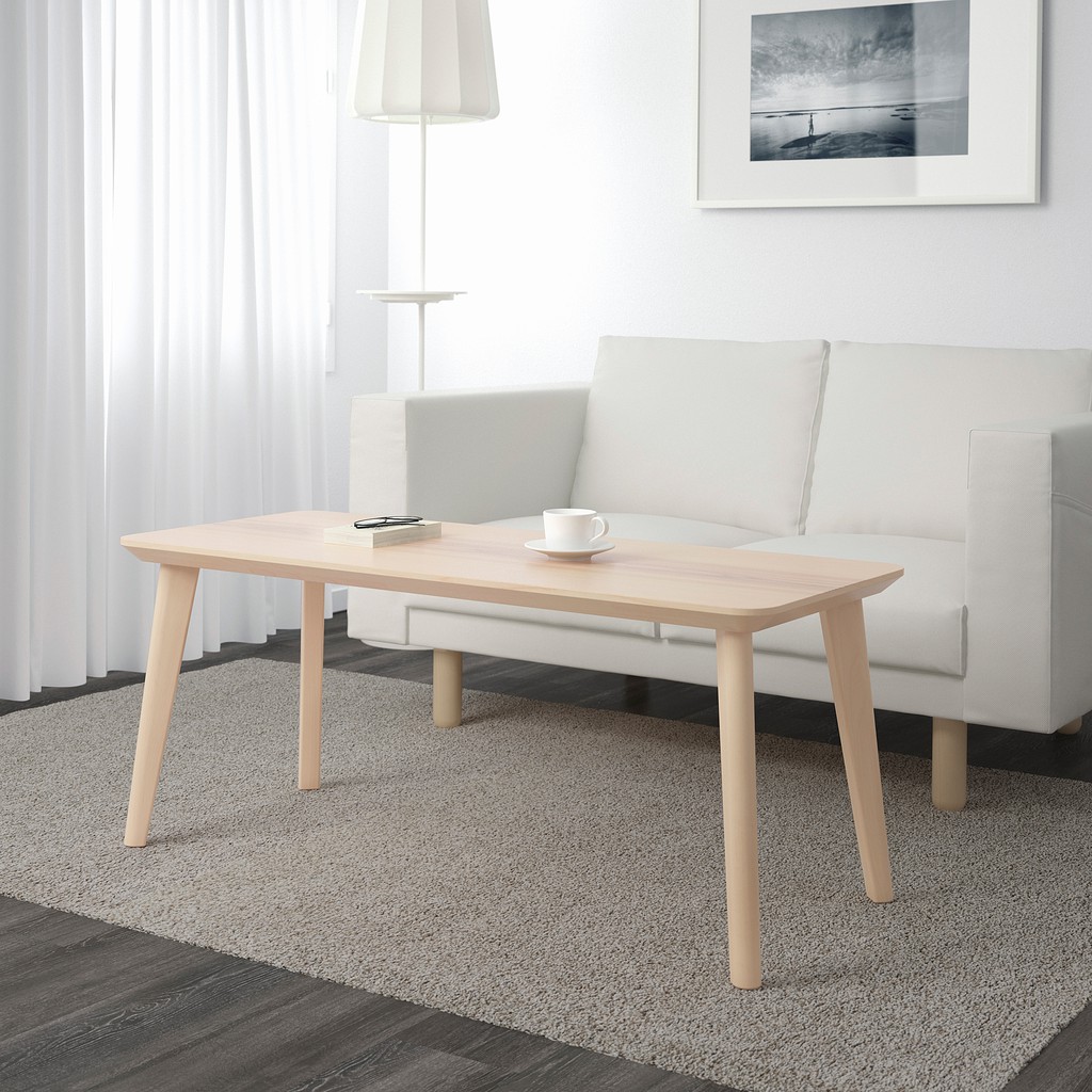 北歐LOFT風格IKEA宜家LISABO咖啡桌/書桌工作桌茶几/118x50/梣木/二手八成新/原$3990特$2800
