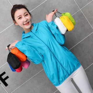 附發票 L02050 男女款 附收納袋 風衣 防曬 防潑水 騎行 跑步 冷氣房保暖 橙色/黃色下單處 焦點服飾