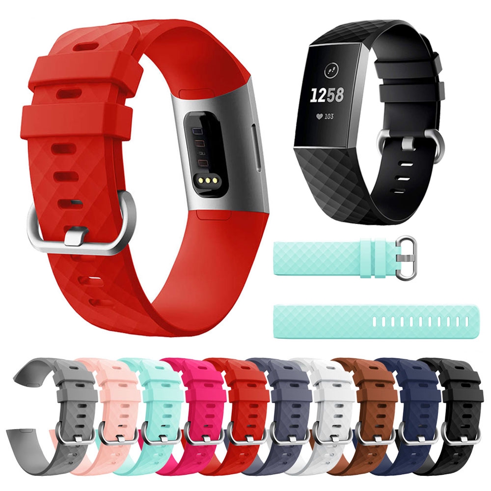 Fitbit Charge 4/Fitbit Charge 3 手錶矽膠錶帶更換錶帶手錶手鍊配件的錶帶