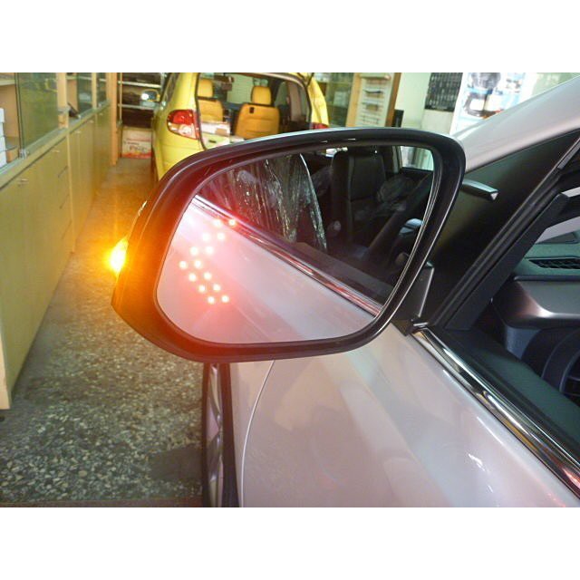 (柚子車舖) 2013-2018 RAV4 鉻鏡雙箭頭LED方向燈加電熱除霧後視鏡片 -可到府安裝 4代 4.5代