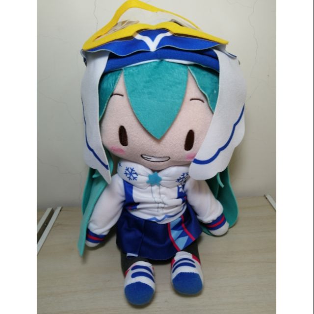 全新 日版 SEGA 景品 雪初音 MIKU 大尺寸 絨毛 娃娃 布偶 2016Ver. 滑雪衣裝 冬服 初音 公仔