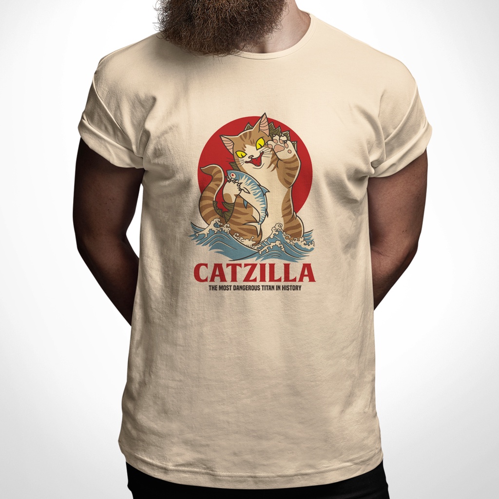 MEOWZILLA中性短T 6色 貓咪哥吉拉Godzilla怪獸服飾浮世繪日本藝妓武士Kaiju Tokyo東京海浪海嘯