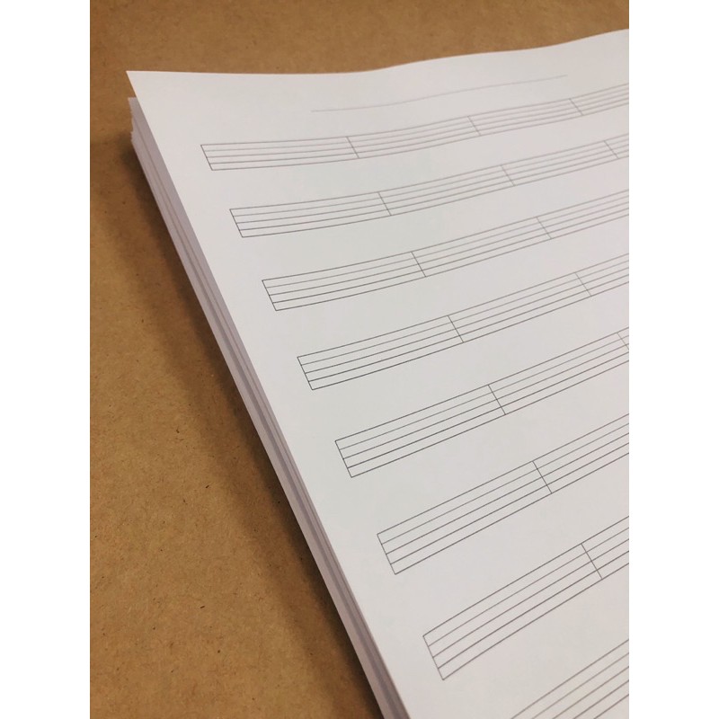 五線譜紙 12行 4小節 蝦皮購物